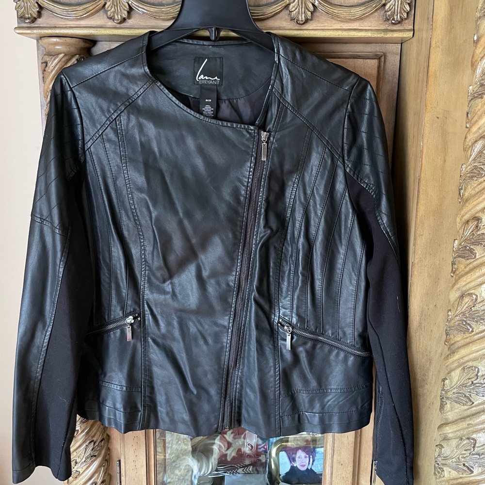 Lane Bryant vegan leather jacket